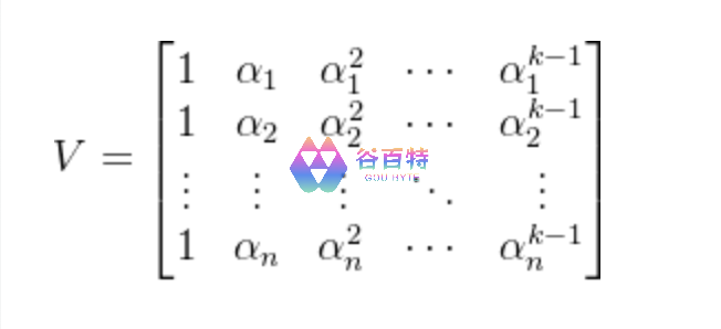 HDFS EC基础Vandermonde范德蒙德矩阵